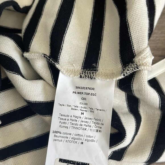 Weekend Max Mara Cotton white/black long-sleeve NEW - Picture 5 of 5